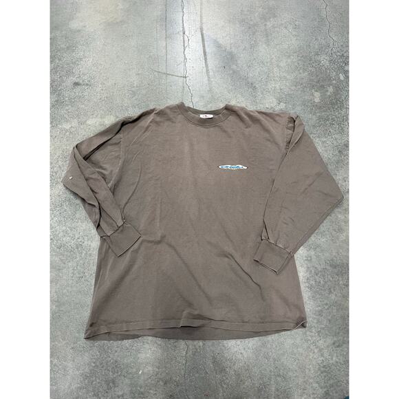 Vintage 1996 Oneill O'Neill Surf Surfing T-shirt brown faded Longsleeve large - Picture 1 of 6